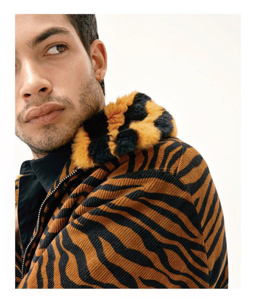 Balistarz-model-Antoine-Lorvo-portrait-shoot-in-a-tiger-coat