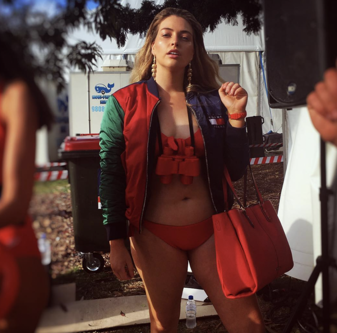 Balistarz-model-Jess-Earle-portrait-shoot-in-a-jacket-and-bikini-in-summer
