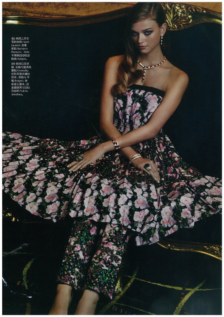 Balistarz-model-Polina-Batychek-fashion-shot-wearing-flower-patterned-dress