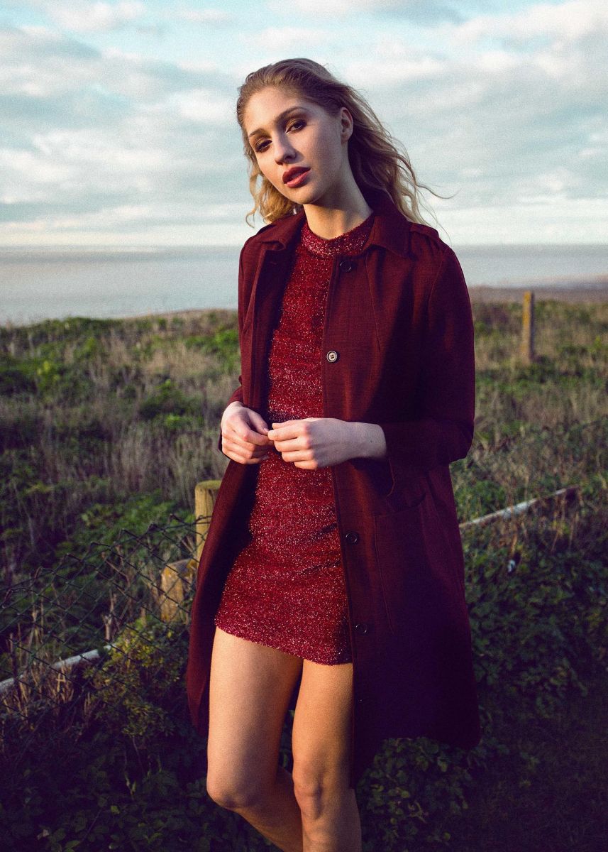 Balistarz-model-Rachel-Bowler-portrait-shoot-in-red-casual-clothing