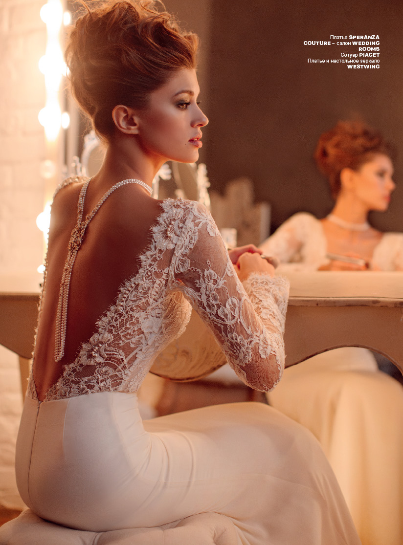 Balistarz-model-Veronika-Istomina-wonderful-fashion-shot-wearing-wedding-gown-in-front-of-the-mirror